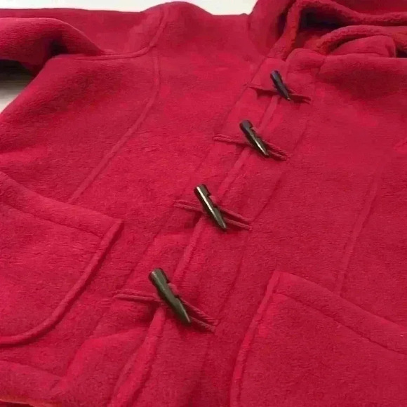 For The Republic Sherpa Hooded coat, Wooden Toggle Closures Size L - Picture 5 of 7